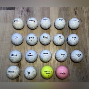 19 Wilson Golf Balls Staff Titanium SL9000 Profile VMax Hope Vintage Used Lot